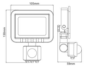 LED Spotlight med sensor LED/10W/230V