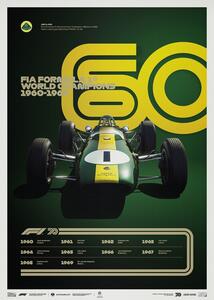 Konsttryck Formula 1 Decades - 60's Lotus, (50 x 70 cm)