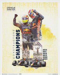 Konsttryck Oracle Red Bull Racing - F1® World Constructors' Champions - 2023, (40 x 50 cm)