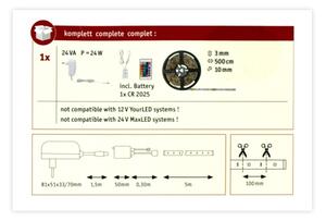 Paulmann 78978 - LED RGB/20W Dimbar ljusslinga SIMPLED 5m 230V + Fjärrstyrd