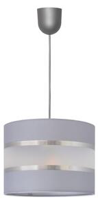 Ljuskrona med upphängningsrem HELEN 1xE27/15W/230V diameter 20 cm grå/silver