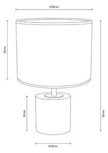 Spot-Light DO708194174 - Bordslampa KRETA 1xE27/25W/230V tall/beige