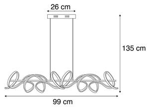 Leuchten Direkt 19033-21 - LED Justerbar ljusstyrka Ljuskrona med upphängningsrem CURLS LED/40,8W/230V