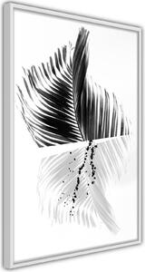 Inramad Poster / Tavla - Abstract Feather - 20x30 Guldram
