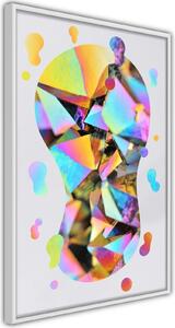 Inramad Poster / Tavla - Abstract Light Bulb - 20x30 Guldram