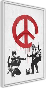 Inramad Poster / Tavla - Banksy: CND Soldiers II - 30x45 Svart ram med passepartout