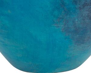Blomvas Blå Keramik 43 cm Bords- och golvvas Dekorativ Hög Beliani