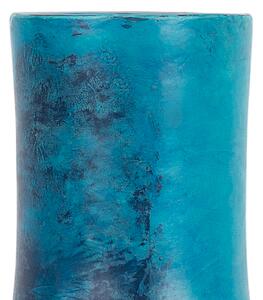 Blomvas Blå Keramik 43 cm Bords- och golvvas Dekorativ Hög Beliani