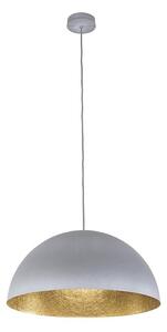 Ljuskrona med upphängningsrem SFERA 1xE27/60W/230V diameter 35 cm grå/guld