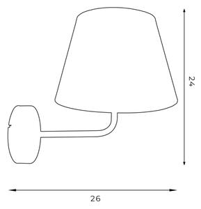 Vägglampa ARDEN 1xE27/60W/230V svart/vit