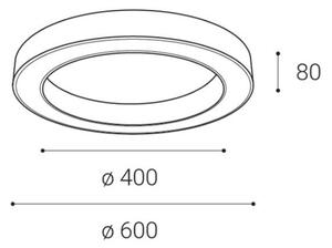 LED2 - LED Dimbar taklampa SATURN LED/50W/230V 3000K/4000K svart