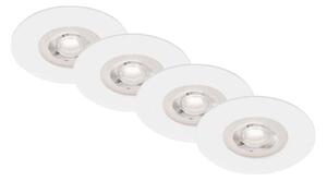 Brilo - KIT 4x Infälld LED badrumsbelysning LED/4,9W/230V IP44 vit