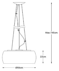 Lucide 70463/06/11 - Hängande lampa PEARL 6xG9/28W/230V