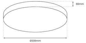 LED taklampa för badrum MAYA LED/15W/230V diameter 33 cm IP44 svart