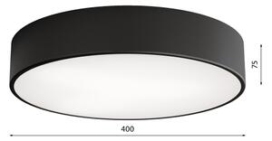 LED taklampa CLEO LED/43W/230V 4000K diameter 40 cm svart