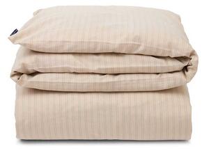 Lexington Striped Cotton/Lyocell Påslakan 220x220 Beige