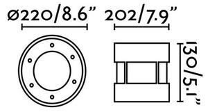 FARO 70587 - LED uppfartslampa för utomhusbruk SURIA-24 LED/24W/230V IK08 IP67