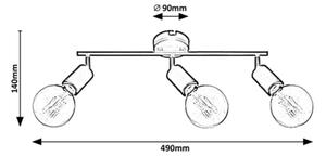 Rabalux 3988 - Spotlight LAMAR 3xE27/40W/230V