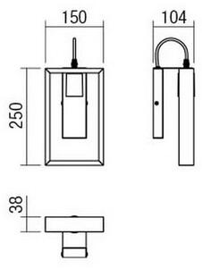 Redo 01-1663 - Vägglampa TIMBER 1xE27/42W/230V