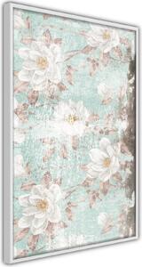 Inramad Poster / Tavla - Floral Muslin - 30x45 Svart ram med passepartout