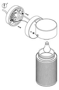 Eglo 98741 - Utomhus Väggbelysning fläktTECOLO 1xE27/28W/230V