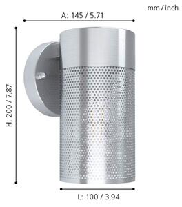 Eglo 98741 - Utomhus Väggbelysning fläktTECOLO 1xE27/28W/230V