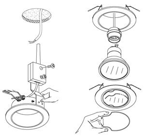 Eglo 94235 - SET 3x LED Hängande Takbelysning PENETO 3xGU10-LED/3W/230V