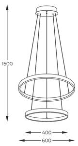 Zuma Line 18140GD-2 - LED ljuskrona med textilsladd BRENO LED/50W/230V 3000/4000/6000K