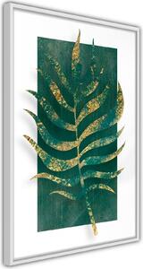 Inramad Poster / Tavla - Gilded Palm Leaf - 40x60 Svart ram