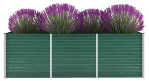 Odlingslåda upphöjd galvaniserat stål 240x80x77 cm grön