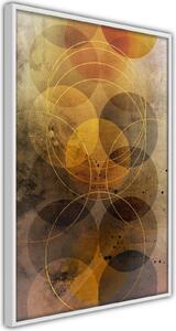 Inramad Poster / Tavla - Golden Circles - 20x30 Svart ram