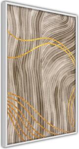 Inramad Poster / Tavla - Golden Path - 40x60 Guldram med passepartout