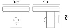 LED sollampa väggbelysning med en sensor SOLARIS2 LED/5,5W/3,7V 4000K IP44