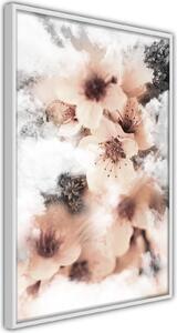 Inramad Poster / Tavla - Heavenly Flowers - 20x30 Svart ram med passepartout