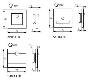 Kanlux 27370 - LED Trappljus APUS med sensor LED/0,8W/12V 3000K