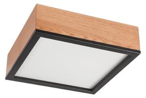 Taklampa OAK SQUARE 2xE27/15W/230V 31x31 cm ek/svart