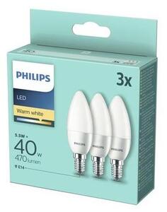 PAKET 3x LED-lampor Philips B35 E14/5.5W/230V 2,700K