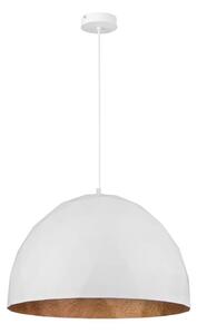 Ljuskrona med upphängningsrem DIAMENT 1xE27/60W/230V diameter 50 cm vit /koppar