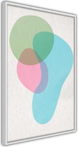 Inramad Poster / Tavla - Pastel Sets III - 20x30 Guldram