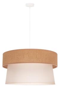 Duolla - Ljuskrona med textilsladd ETNIC 1xE27/40W/230V diameter 45 cm grädde/beige