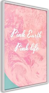 Inramad Poster / Tavla - Pink Life - 20x30 Svart ram med passepartout