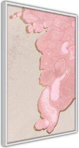 Inramad Poster / Tavla - Pink River - 40x60 Vit ram med passepartout