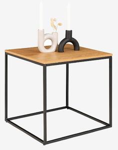House Nordic - Sidobord Vita. Bordsskiva av ek med svart ram - Brun - Soffbord - Från Homeroom