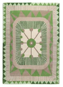 Zigzag green - handtuftad matta