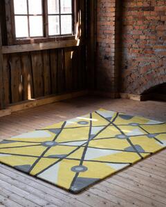 Geometry yellow - handtuftad matta