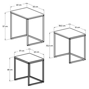 KIT 3x Soffbord svart