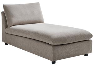 Schäslong Taupe Polyester Stoppad Armlös Vardagsrumsmöbler Snygg Modern Beliani