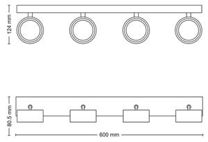 Philips - LED spotlight BRACIA 4xLED/5,5W/230V vit