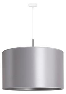 Duolla - Ljuskrona med textilsladd CANNES 1xE27/15W/230V diameter 50 cm silver