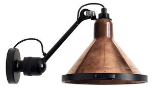 DCWéditions - Lampe Gras No 304 XL Outdoor Seaside Conic Black/Raw Copper - Vägglampor utomhus - Bernard-Albin Gras - Koppar